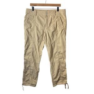 Ralph Lauren Parachute Pants Women’s Size 12 Tan Cargo Utility Boho Casual